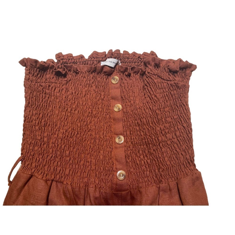 NWT Faithfull the Brand Anthropologie Lais Wide Leg Jumpsuit Linen Size 2 - Picture 5 of 11